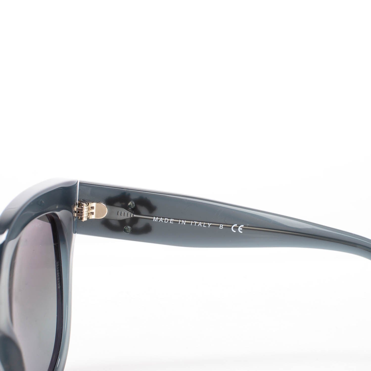 Chanel Acetate Butterfly Signature CC Sunglasses 5358 Blue Grey 4 of 6