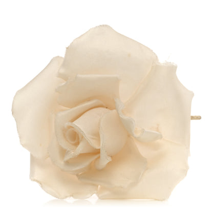 Chanel Fabric Camellia Flower Brooch White 1 of 4