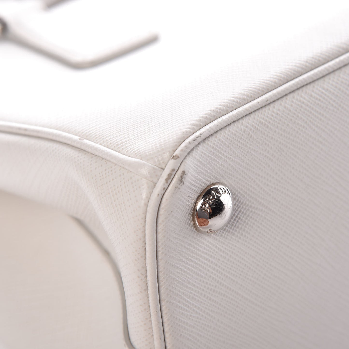 Saffiano Lux Mini Double Zip Galleria Tote Talco