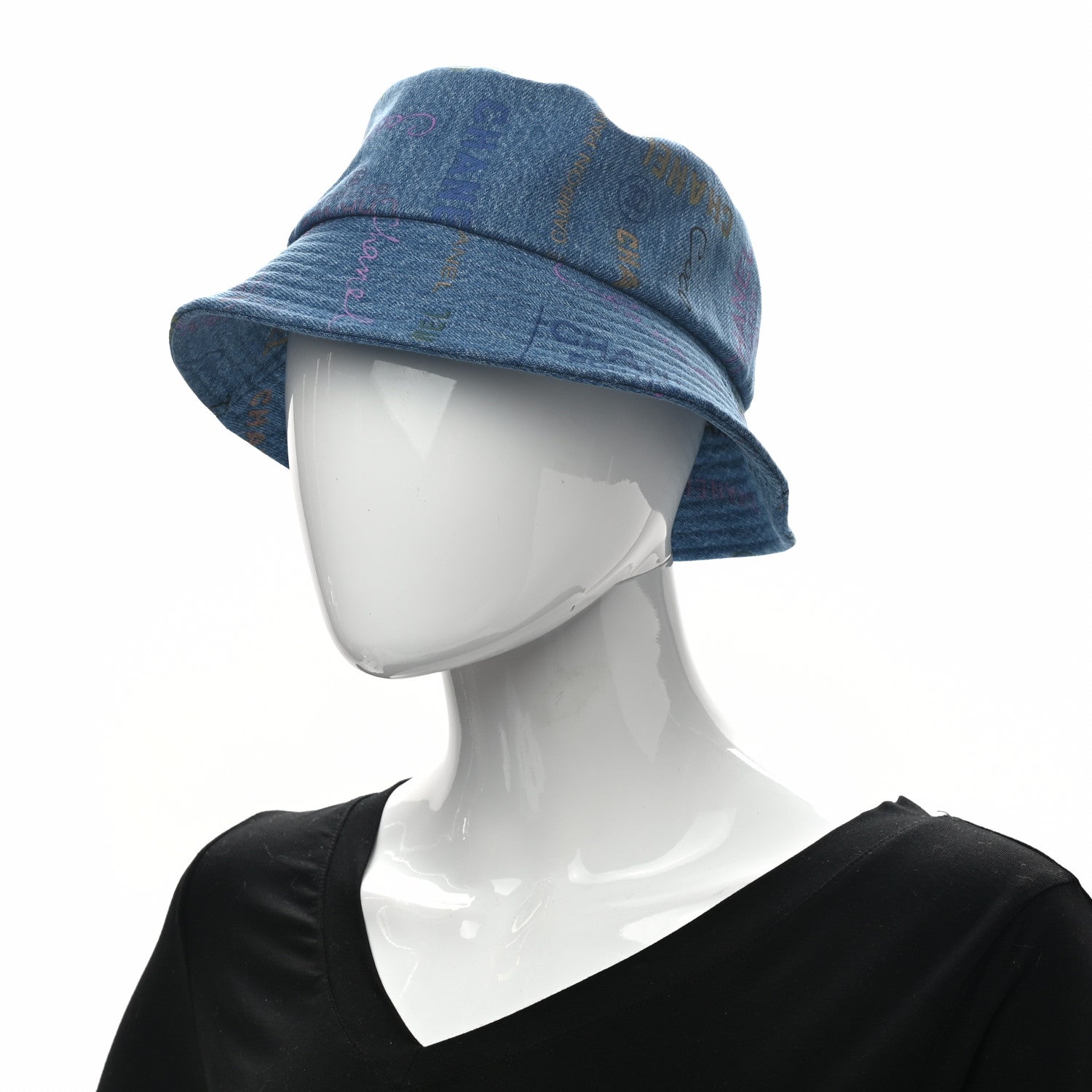 Chanel Denim Mood Cloche Bucket Hat S Blue 2 of 8