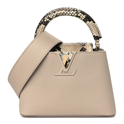 Louis Vuitton Taurillon Snakeskin Mini Capucines Galet 1 of 8