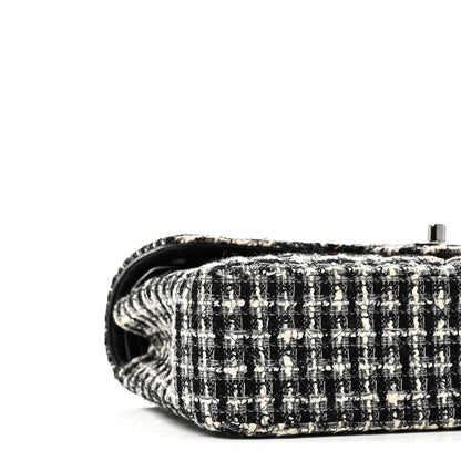 Chanel Tweed Quilted Medium Double Flap Black 9 of 10
