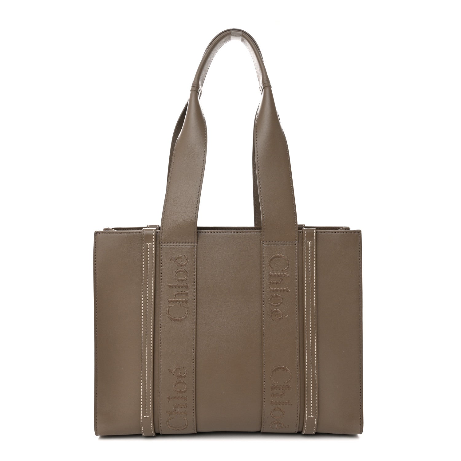 Chloe Calfskin Medium Woody Tote Army Green 1 of 13