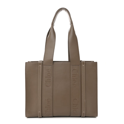 Chloe Calfskin Medium Woody Tote Army Green 1 of 13