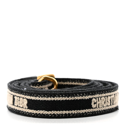Christian Dior Canvas Embroidered Adjustable Shoulder Strap Black 2 of 7