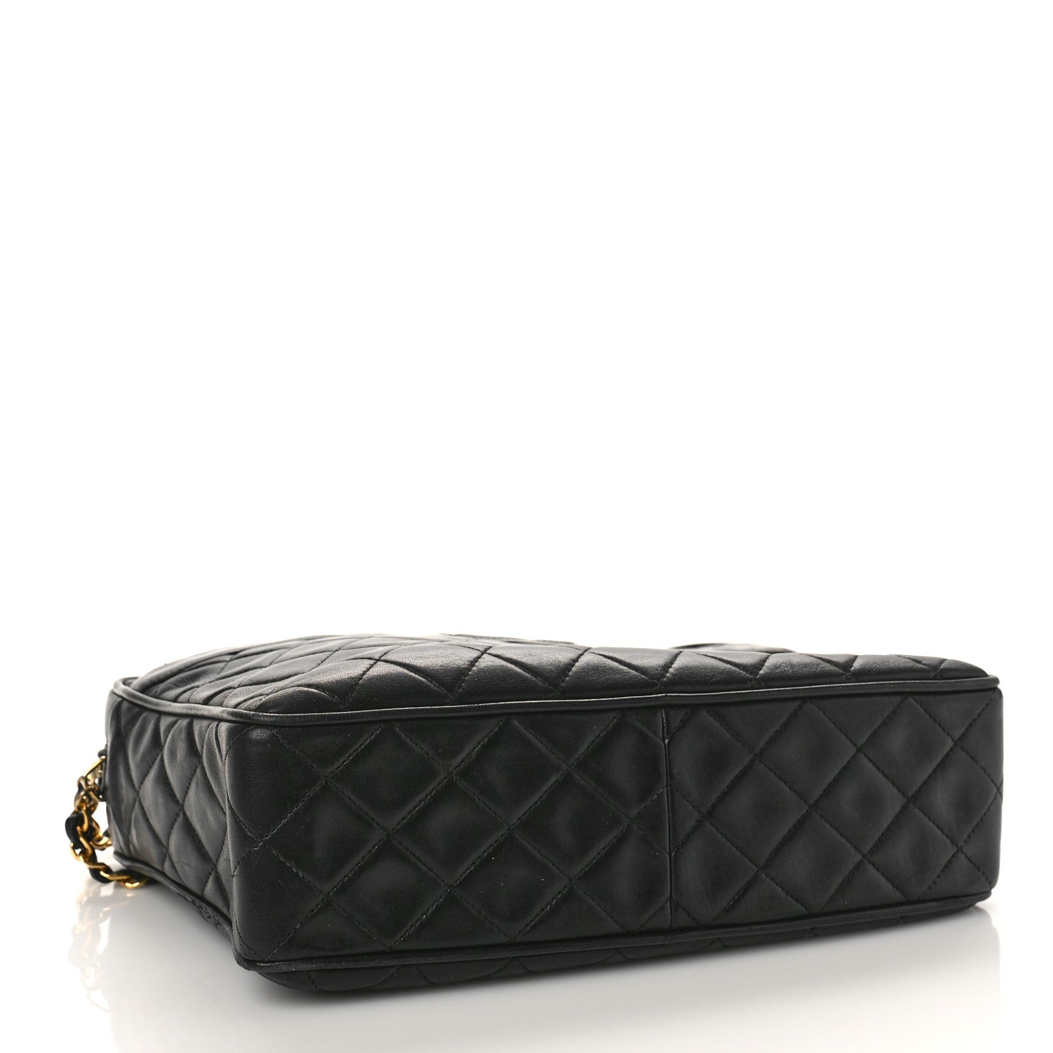 Chanel Lambskin Quilted CC Tassel Camera Case Black 4 of 9