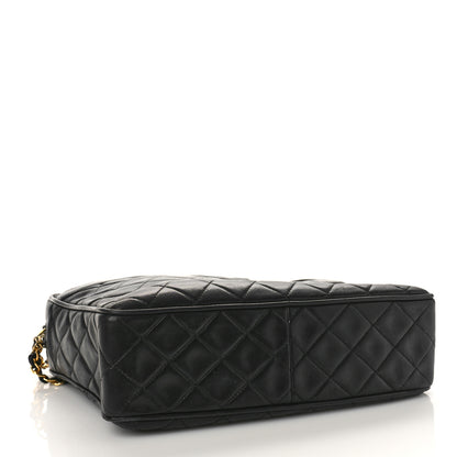 Chanel Lambskin Quilted CC Tassel Camera Case Black 4 of 9