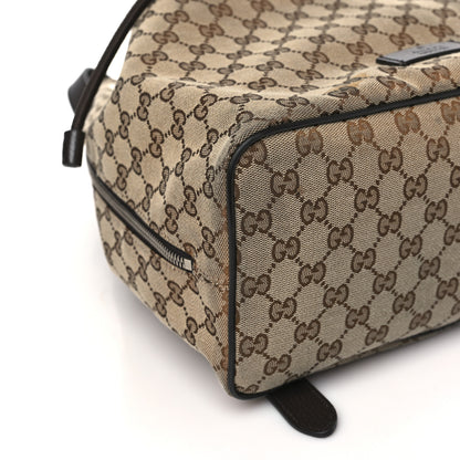 Gucci Monogram Dollar Calfskin O Drawstring Backpack Beige Ebony Testa di Moro Dark Chocolate 9 of 10