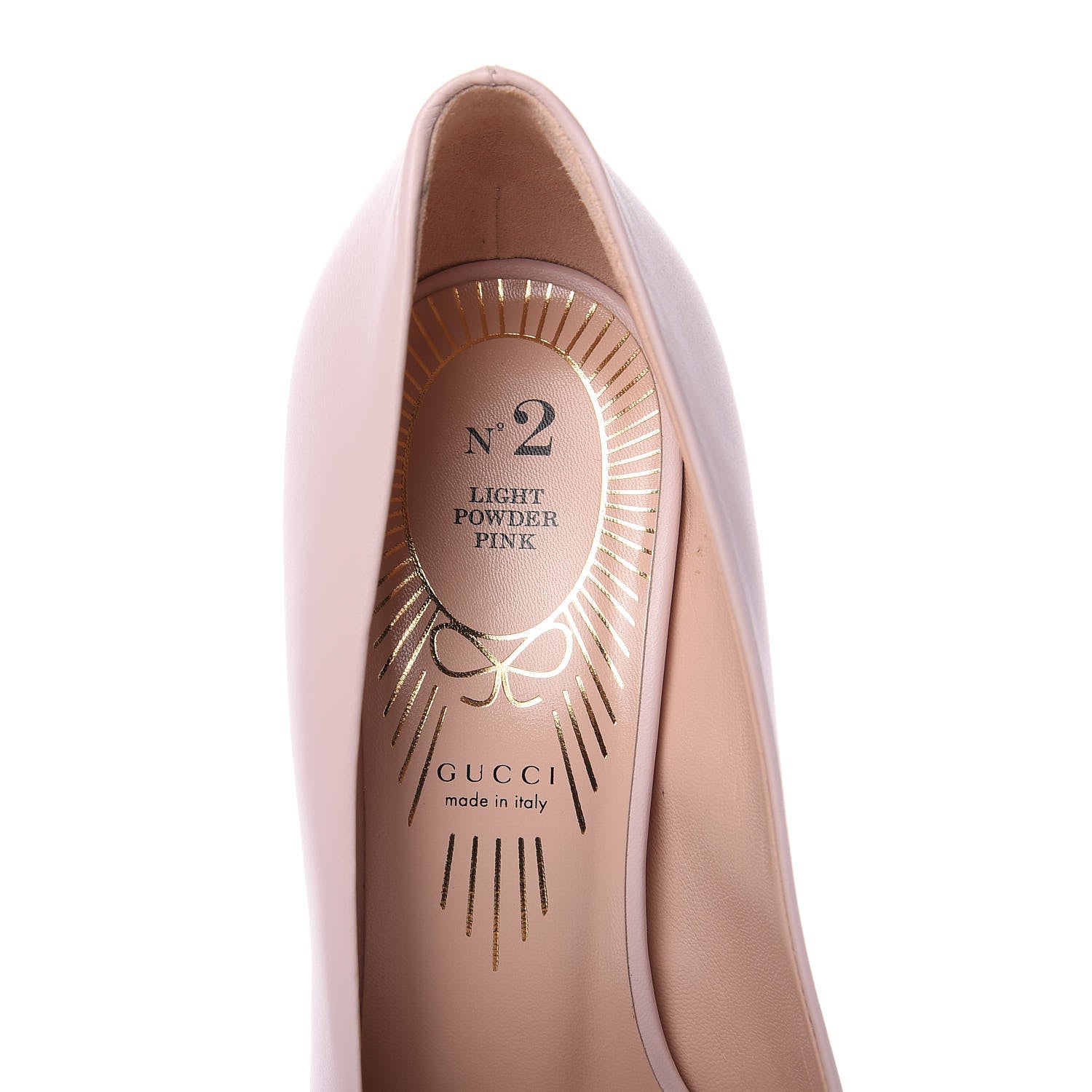 Gucci Nappa Bow High Heel Pumps 38.5 Powder Pink 8 of 11