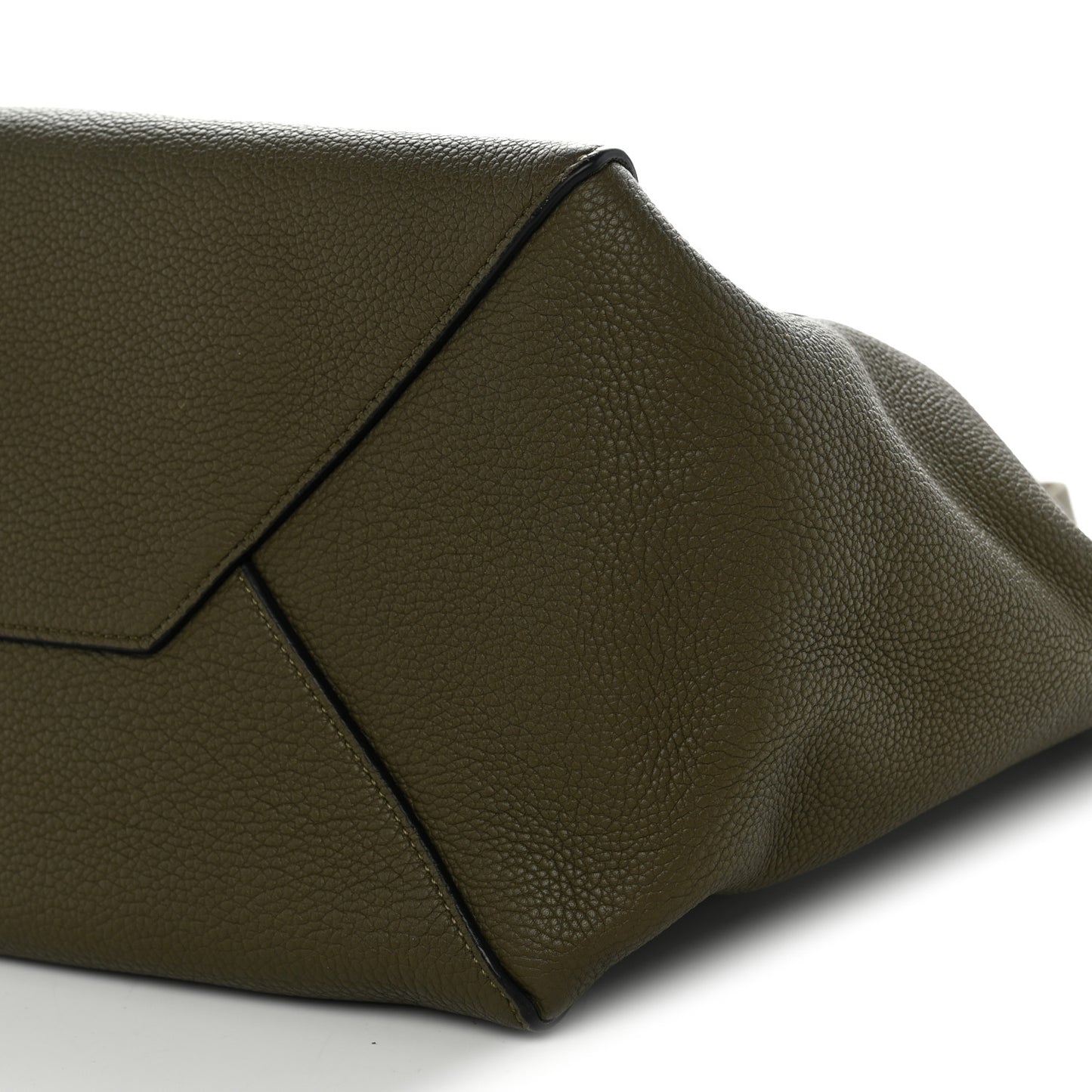 Soft Grained Calfskin Small Belt Cabas Phantom Khaki