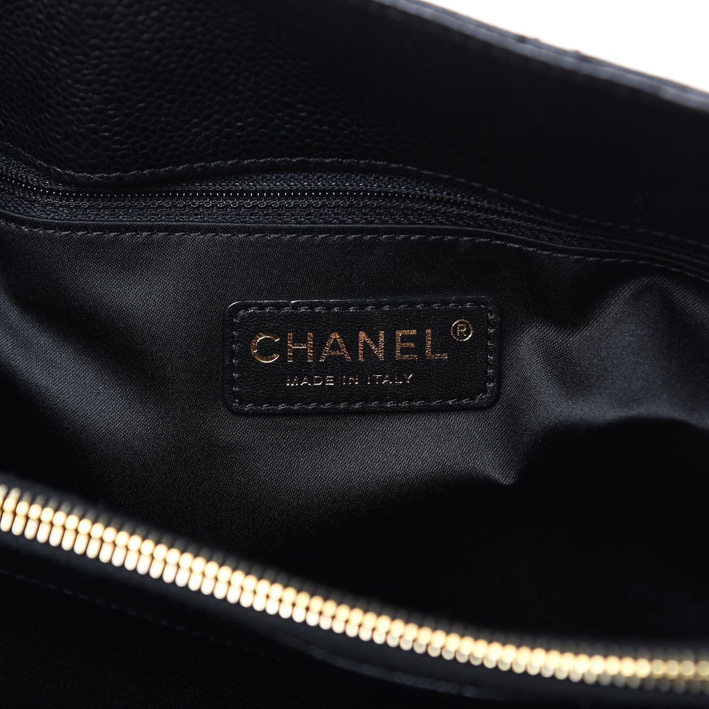 Caviar Quilted Grand Shopping Tote GST Black