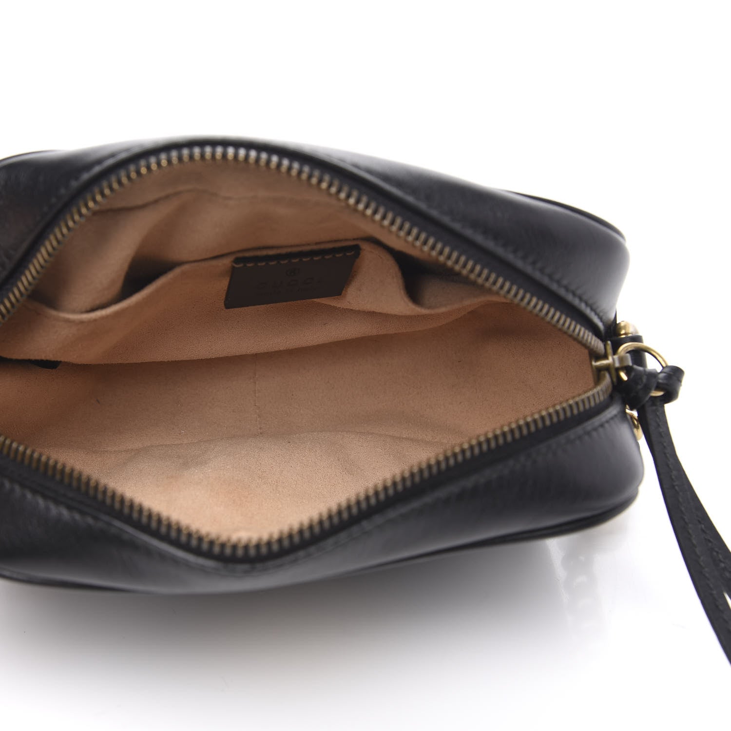 Gucci Calfskin Matelasse Mini GG Marmont Chain Shoulder Bag Black 4 of 9