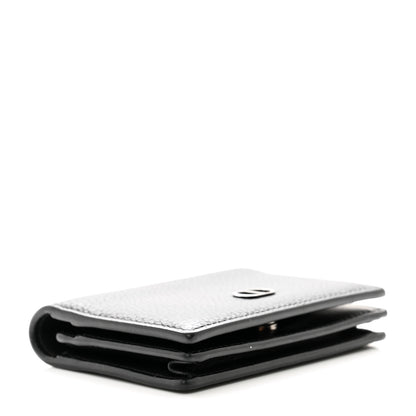 Christian Dior Grained Calfskin CD Icon Wallet Black 4 of 8