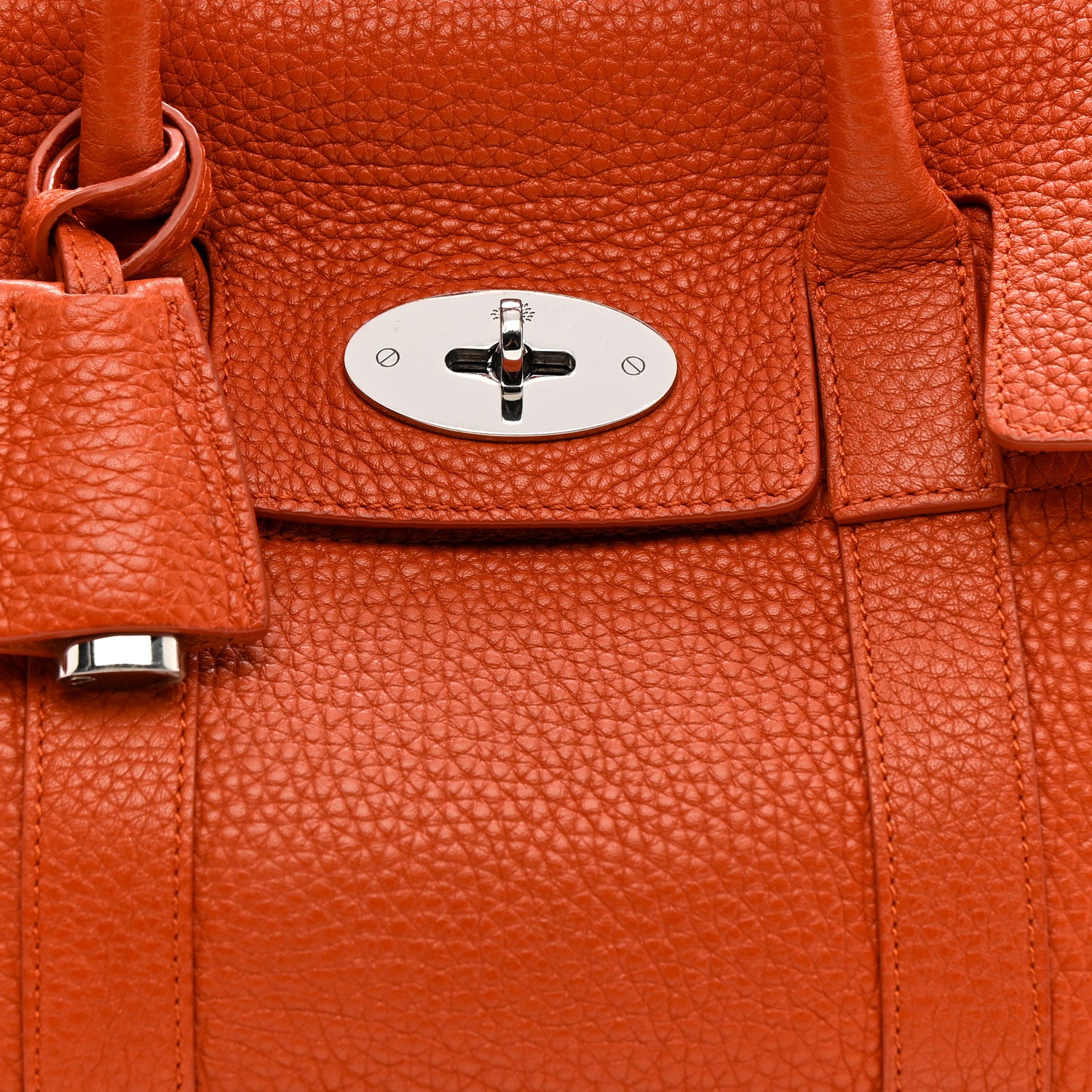 Mulberry Classic Grain Small Bayswater Satchel Mandarin 7 of 11