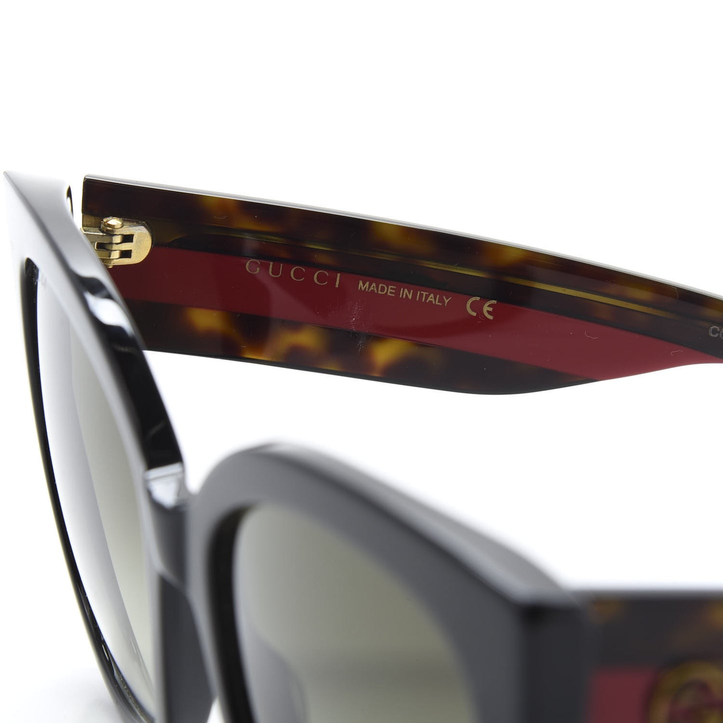 Acetate Square Frame Web Sunglasses GG0059S Black Tortoise
