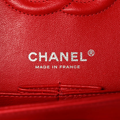 Chanel Patent Chevron Quilted Medium Double Flap Red 6 of 20