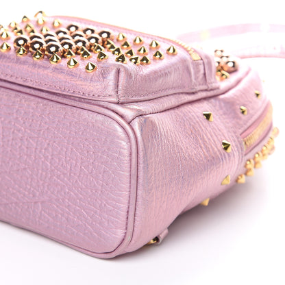 MCM Calfskin Pearl Studs X-Mini Stark Bebe Boo Backpack Prism Pink 11 of 12