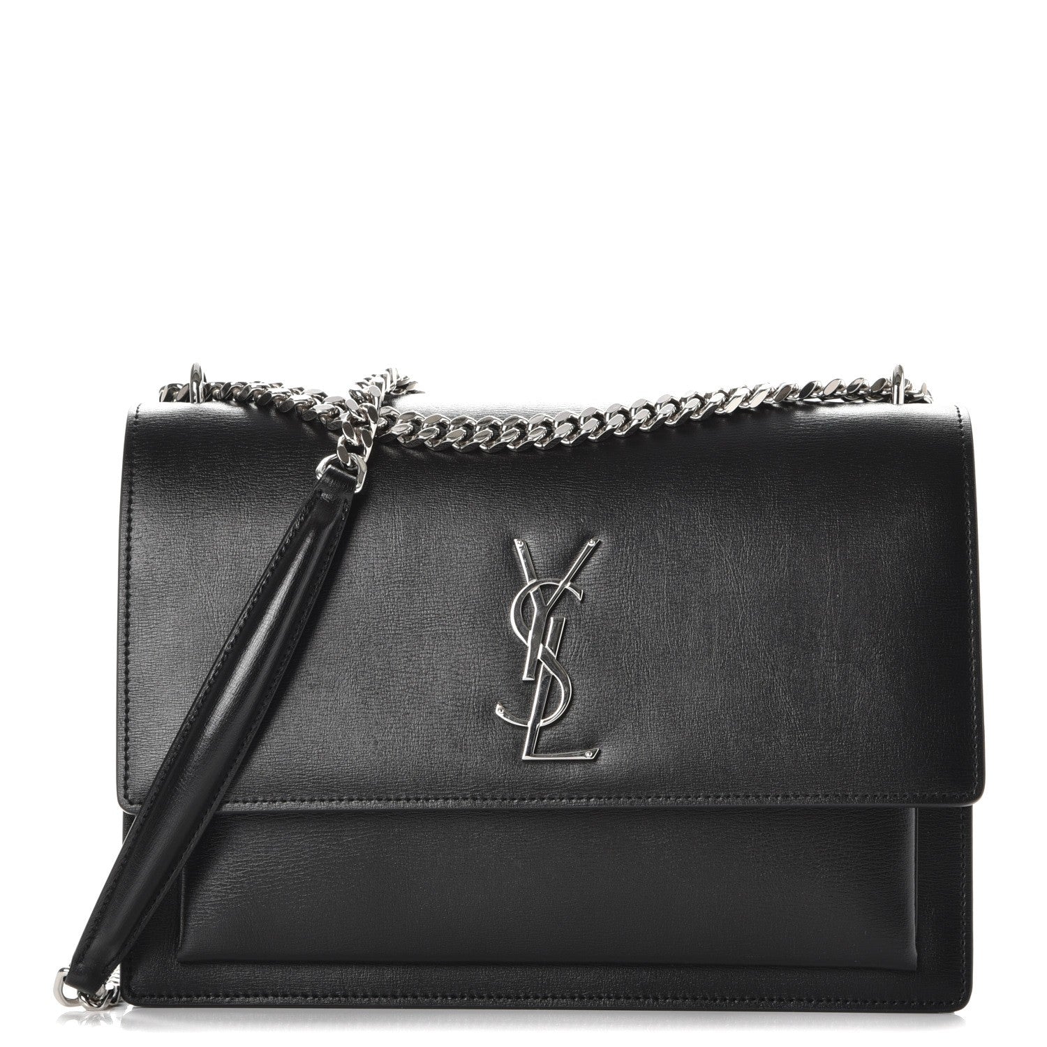Saint Laurent Calfskin Large Monogram Sunset Black 1 of 7