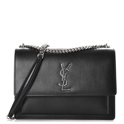 Saint Laurent Calfskin Large Monogram Sunset Black 1 of 7