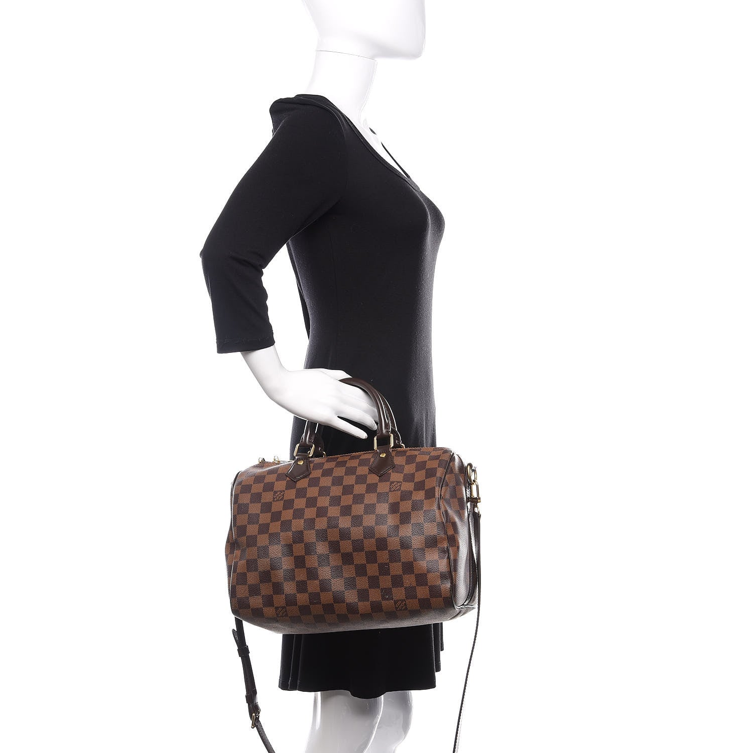 Louis Vuitton Damier Ebene Speedy Bandouliere 30 3 of 15