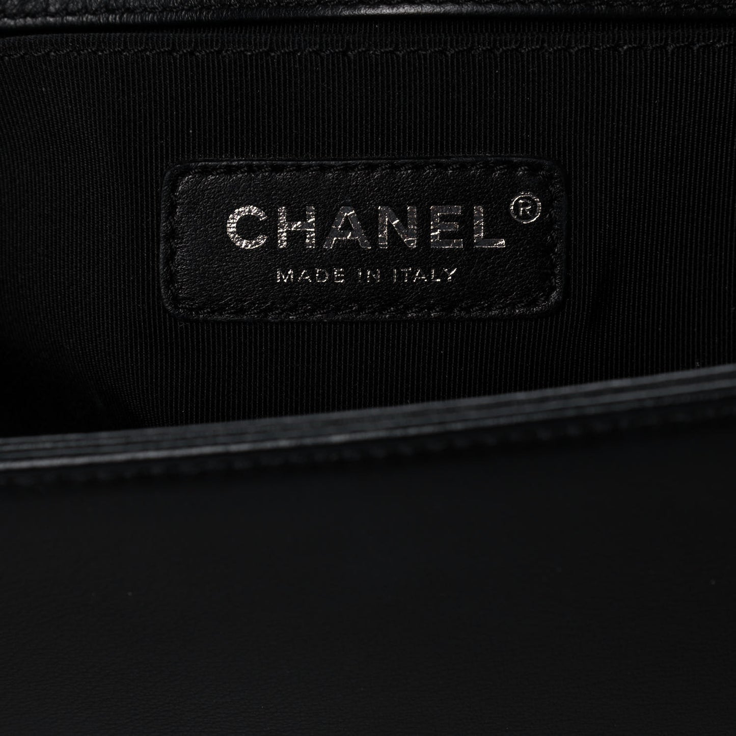 Calfskin Quilted Medium Boy Flap Black