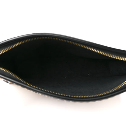 Louis Vuitton Raffia Calfskin Monogram Giant Pouch 5 of 10