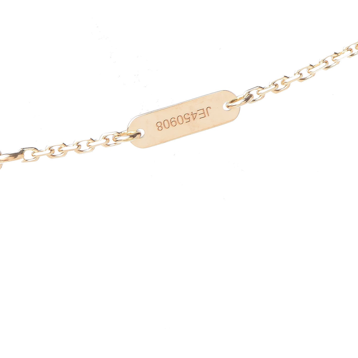 18K Yellow Gold Tiger Eye Lucky Alhambra Butterfly Pendant Necklace
