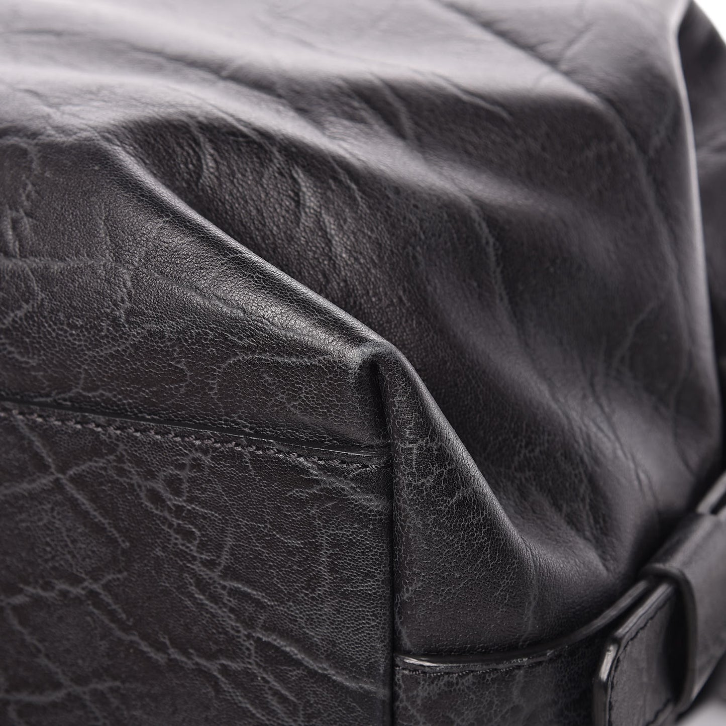 Calfskin Elephant Embossed Medium Nightingale Black