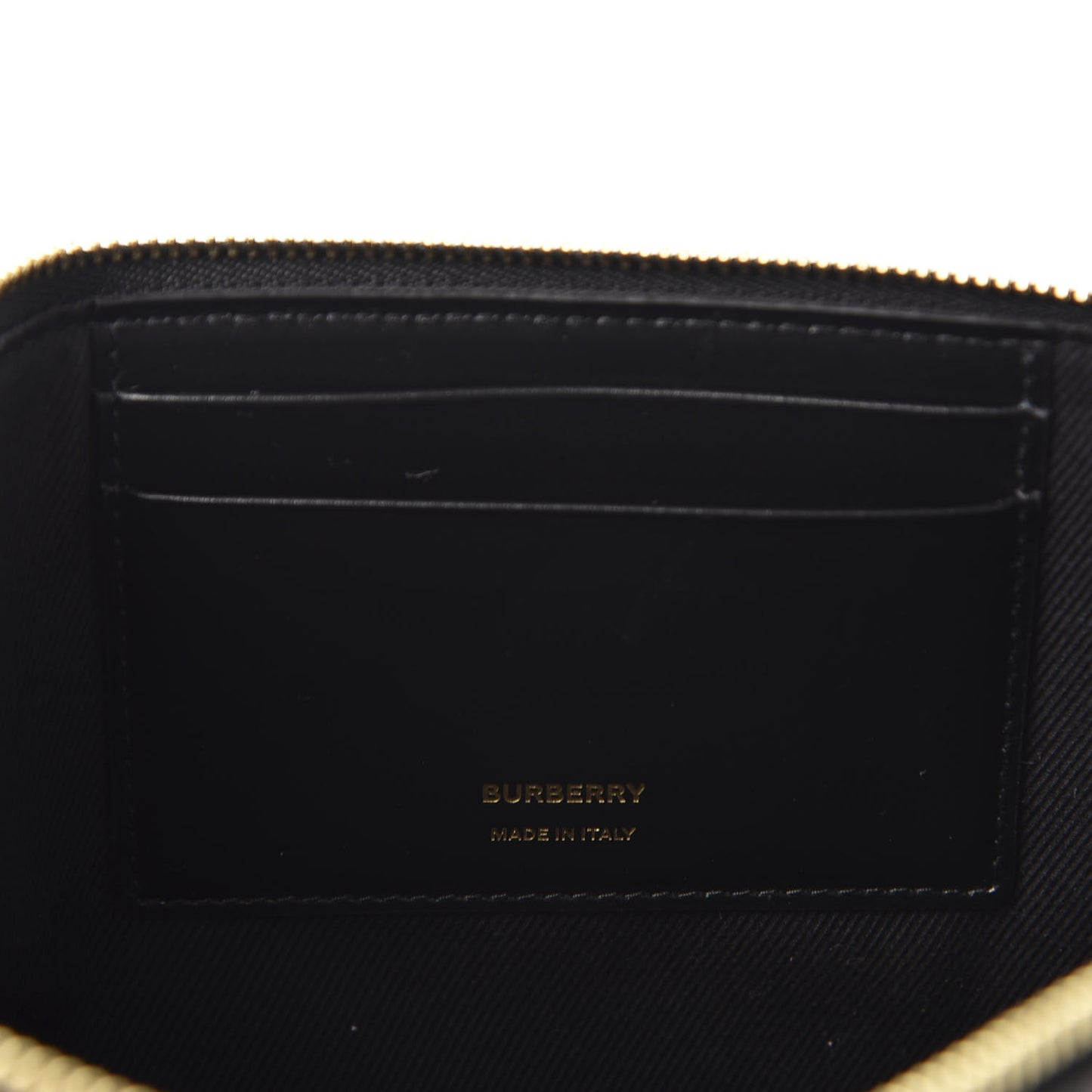 E-Canvas Monogram Stripe Zip Pouch Bridle Brown