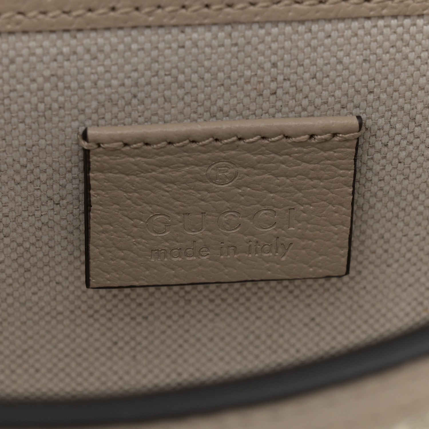 Gucci GG Supreme Monogram Textured Dollar Calfskin Mini Horsebit 1955 Shoulder Bag Beige Mystic White Oatmeal 6 of 12
