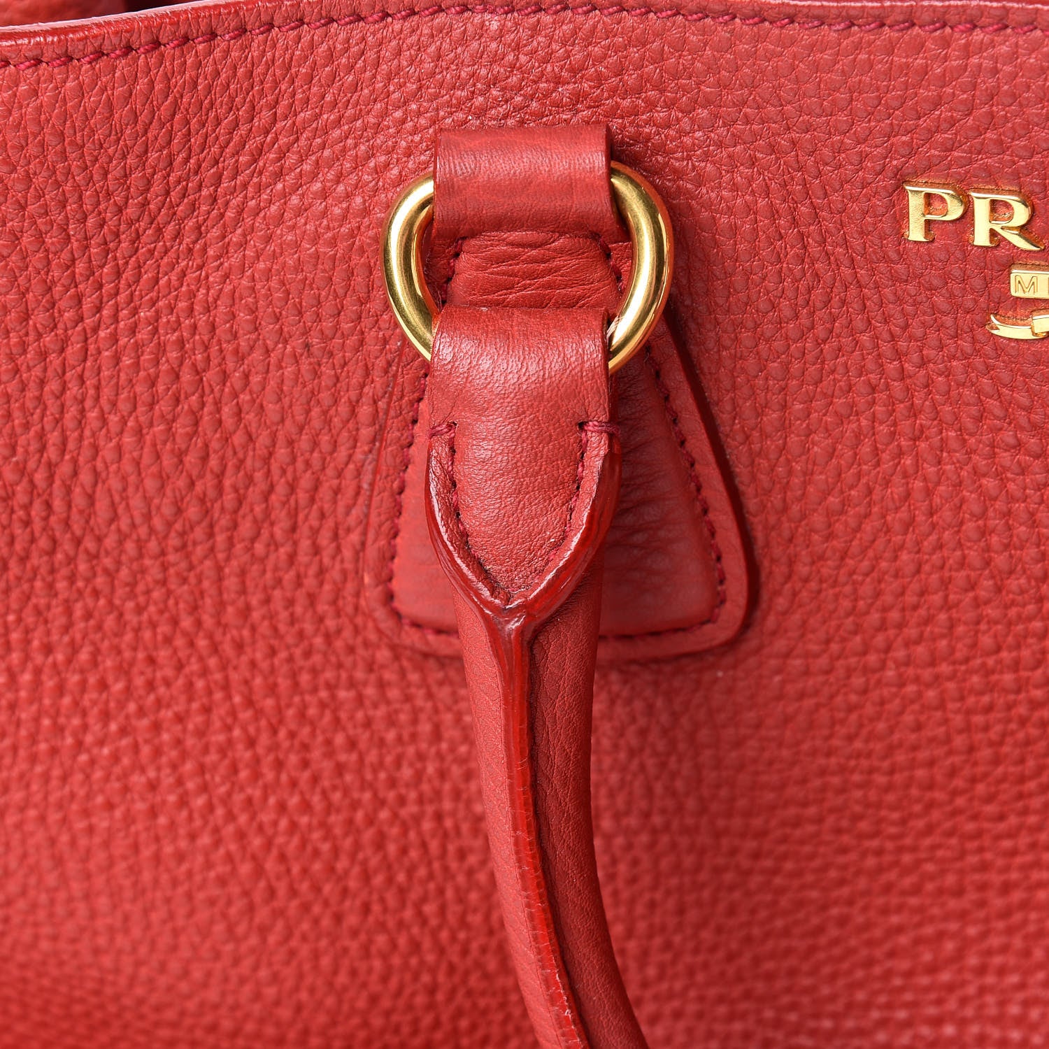 Prada Vitello Daino Tote Rosso 11 of 22