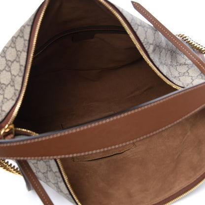 Gucci GG Supreme Monogram Large Linea A Hobo Light Brown 5 of 9