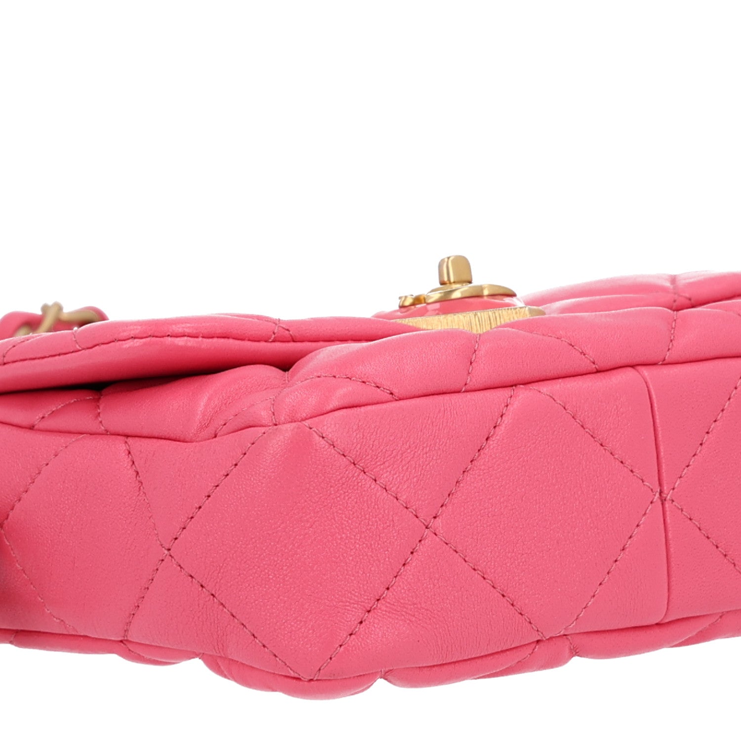 Chanel Lambskin Plexiglass Quilted Coco Love Mini Flap Pink 9 of 10