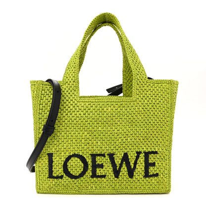 Loewe X PAULA'S IBIZA Raffia Font Tote Meadow Green 1 of 11