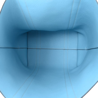 Moynat Taurillon Gex Calfskin Duo Vertical Reversible Tote Cannelle Azur 8 of 17