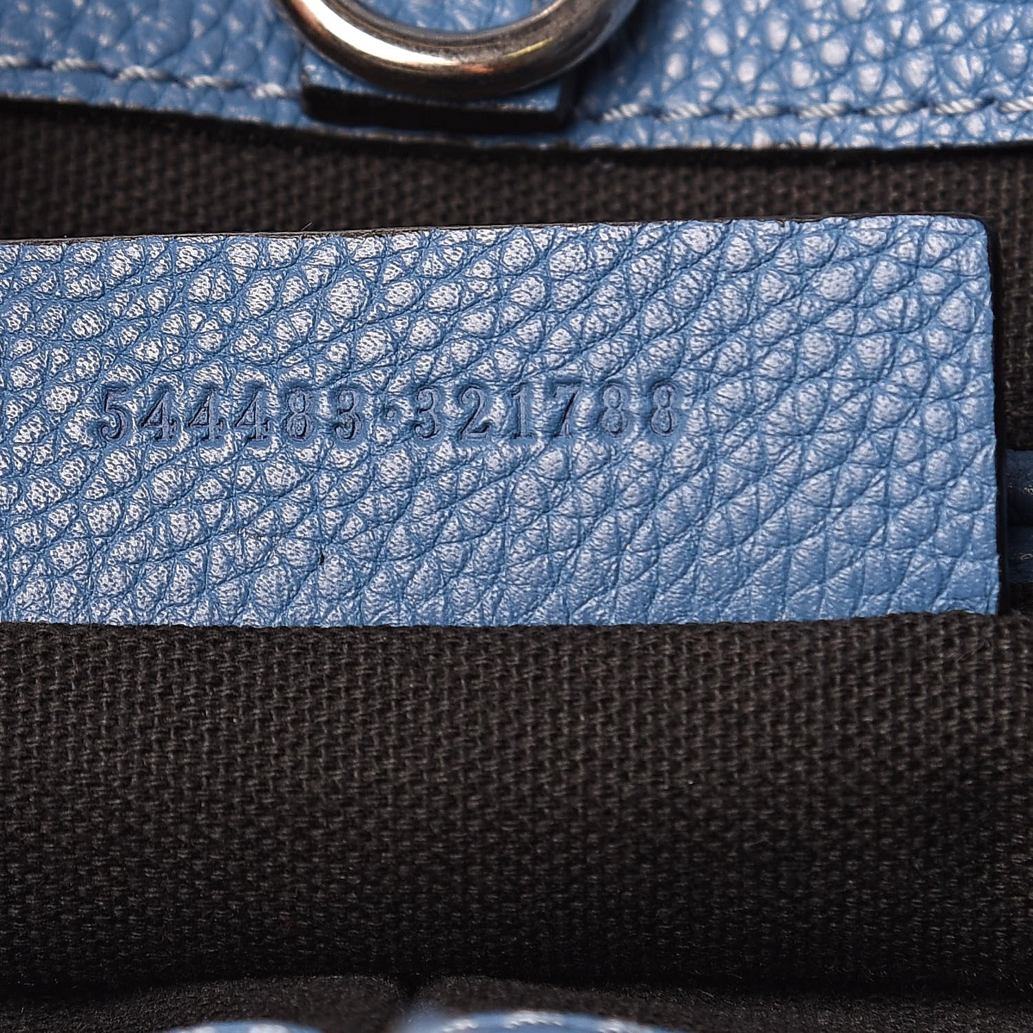 Alexander McQueen Pebbled Calfskin Skull Padlock Tote Blue 7 of 18