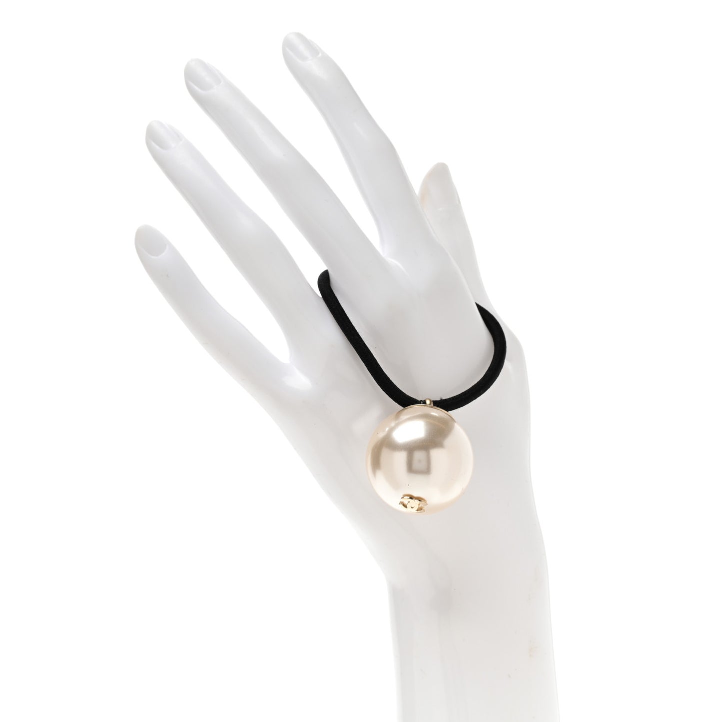 Pearl CC Hair Tie Black White
