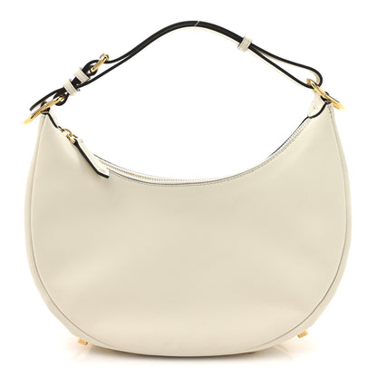 Fendi Vitello Grace Matte Small Fendigraphy Hobo Bag White Ice 1 of 11