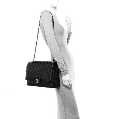 Chanel Caviar Quilted Maxi Double Flap Black 2 of 11