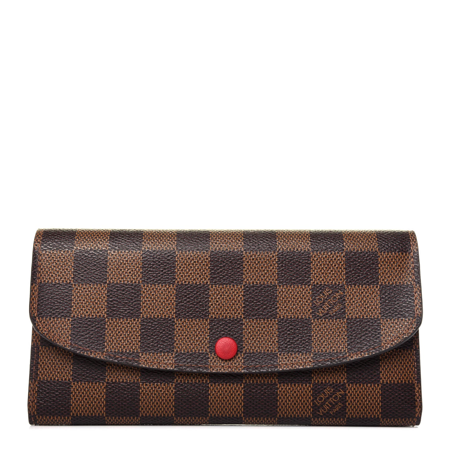 Damier Ebene Emilie Wallet Red
