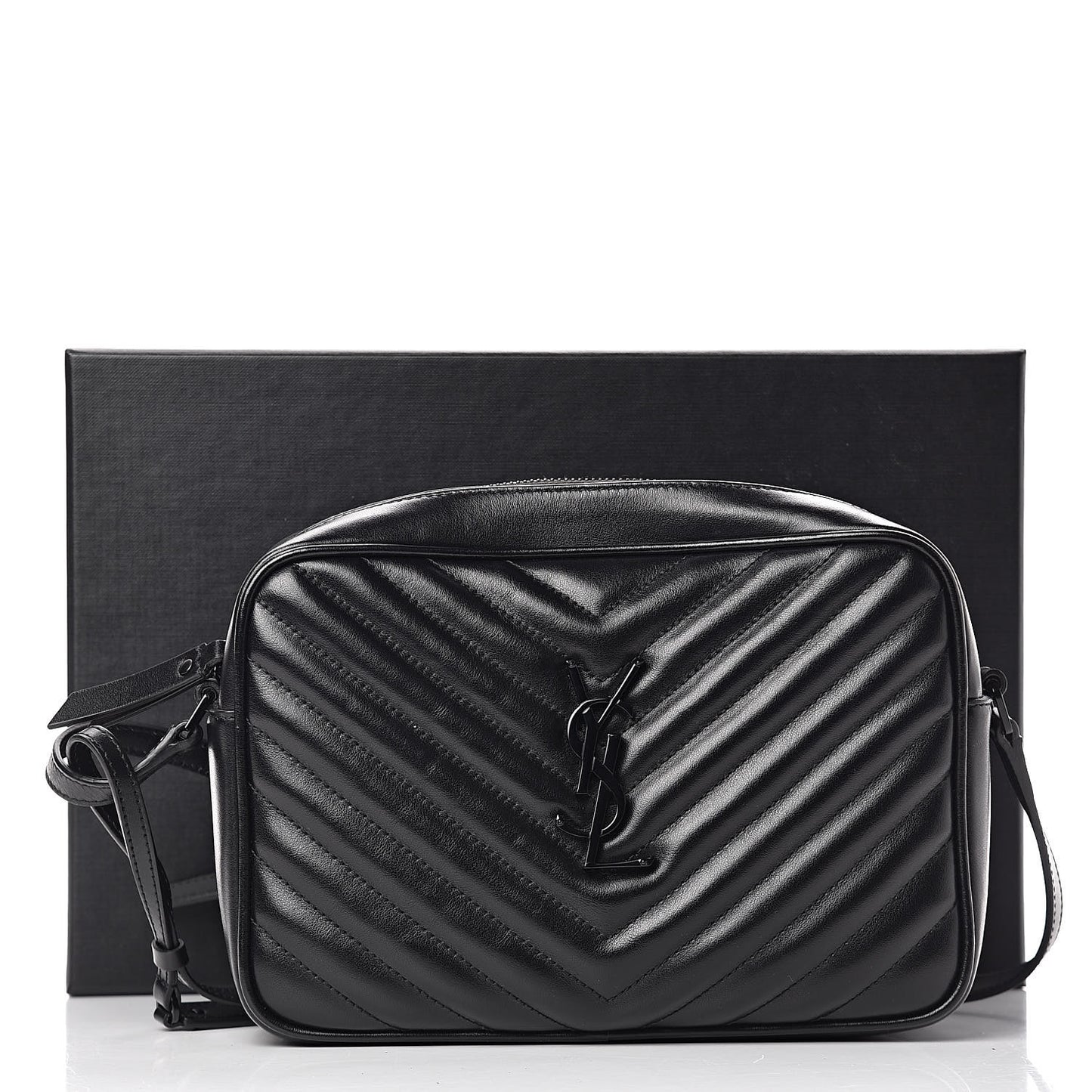Calfskin Matelasse Monogram Lou Camera Bag Black