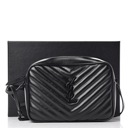 Saint Laurent Calfskin Matelasse Monogram Lou Camera Bag Black 11 of 11