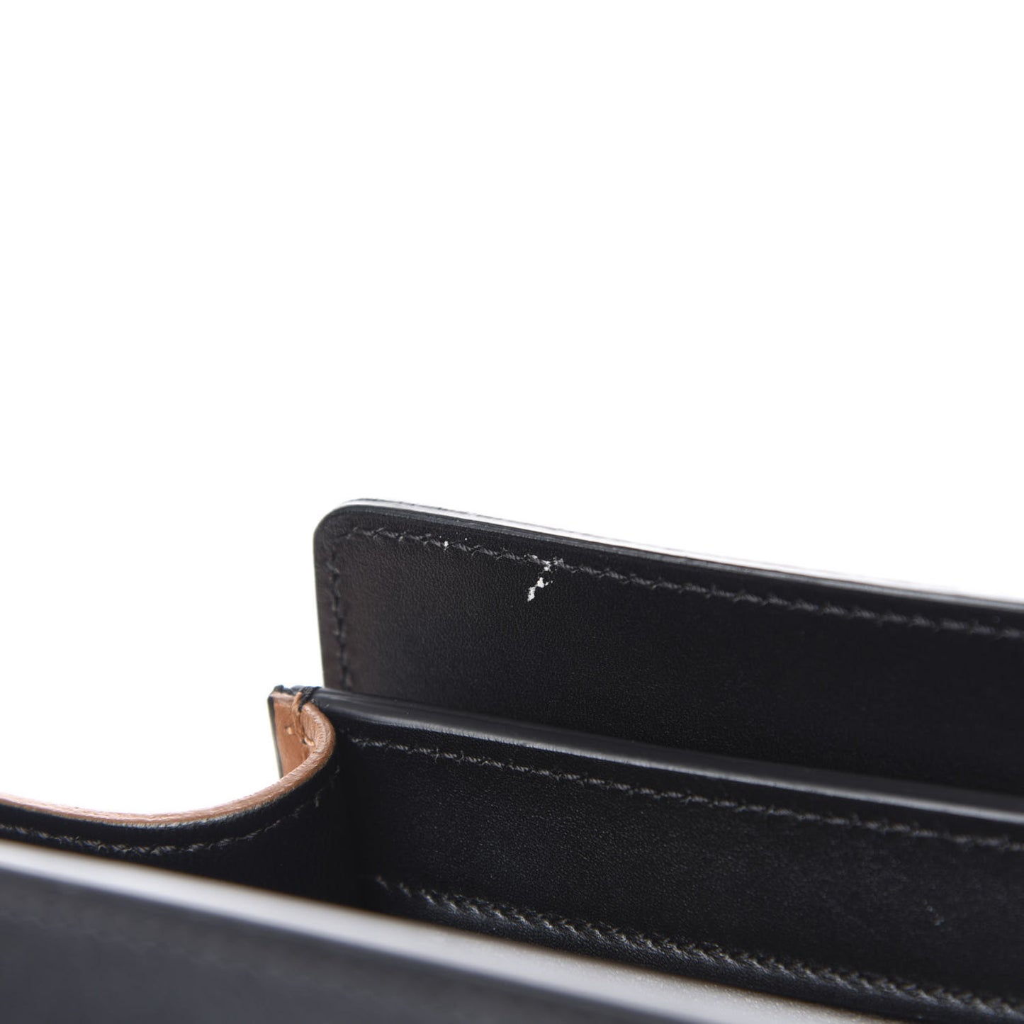 Baby Grained Calfskin Tri-color Micro Luggage White