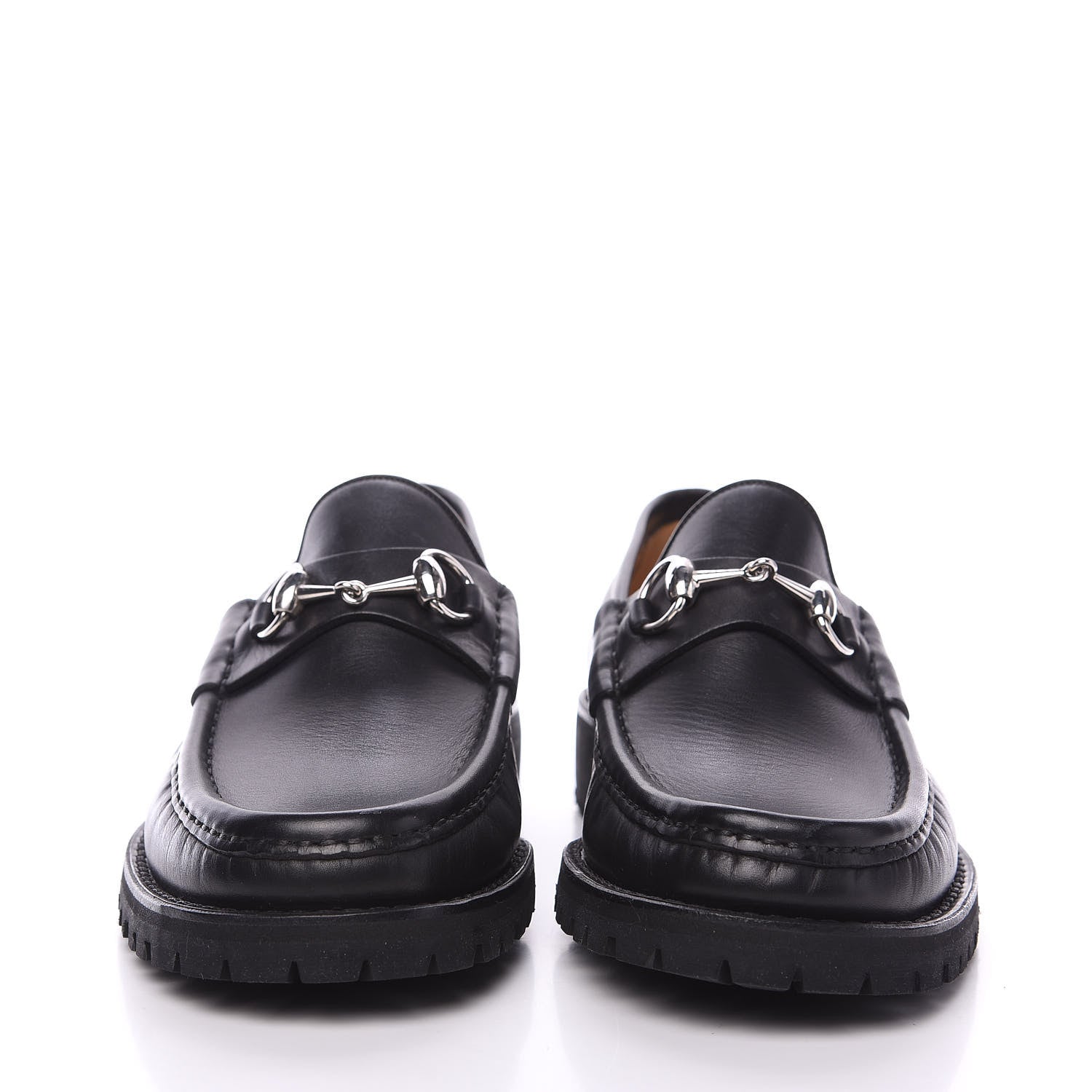 Gucci Laredo Calfskin Mens Horsebit Loafers 7 Black 2 of 10