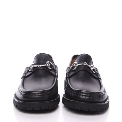 Gucci Laredo Calfskin Mens Horsebit Loafers 7 Black 2 of 10