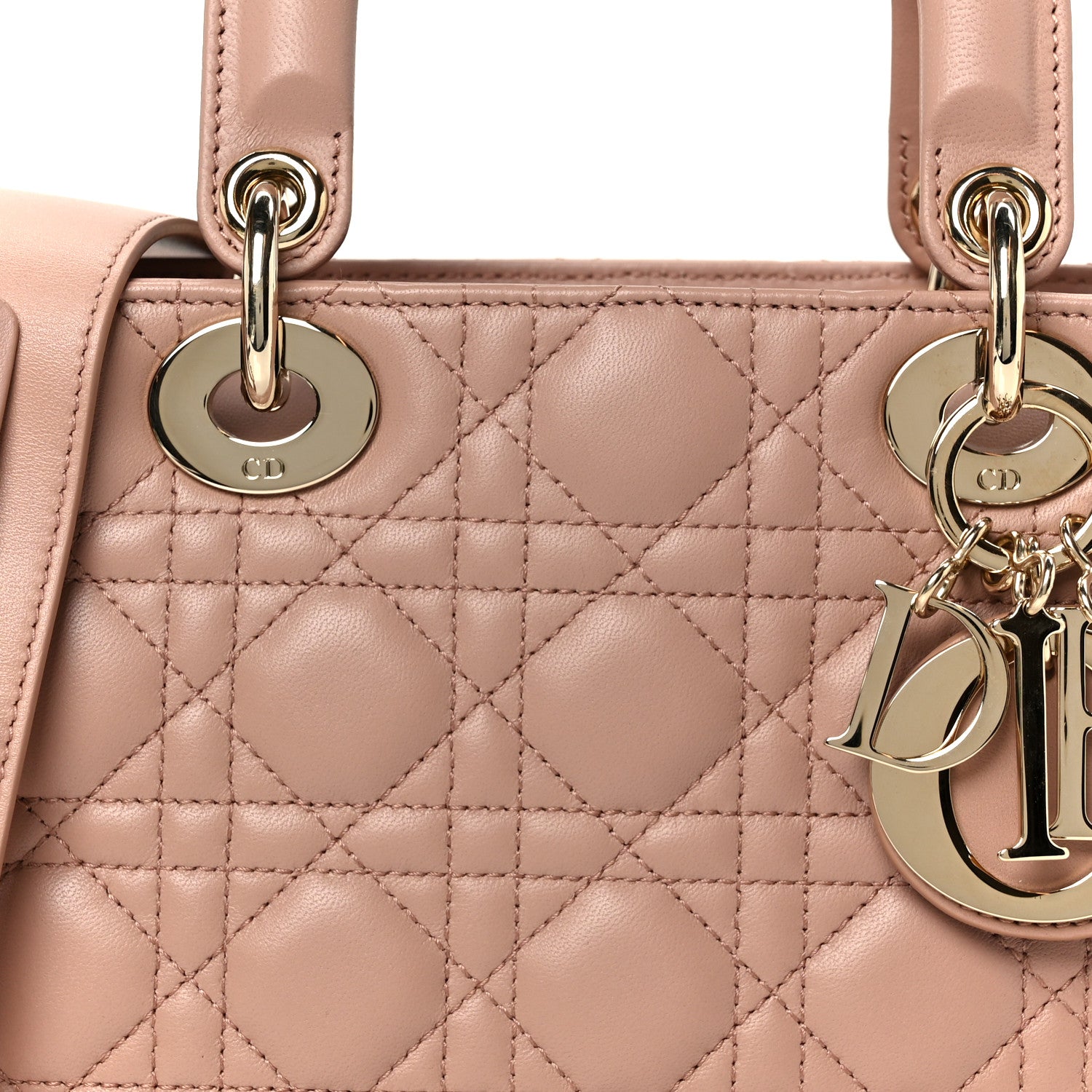 Christian Dior Lambskin Cannage Small My ABCDior Lady Dior Fard 8 of 11