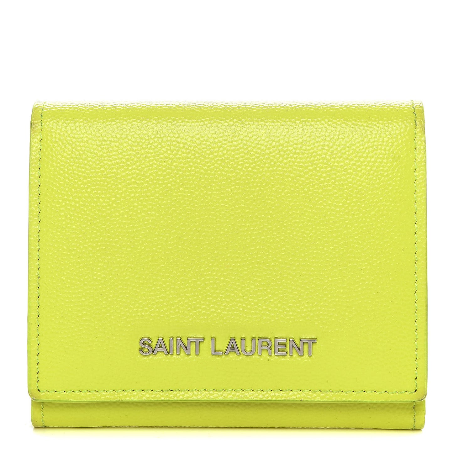 Grain De Poudre Letters Compact Wallet Fluo Yellow