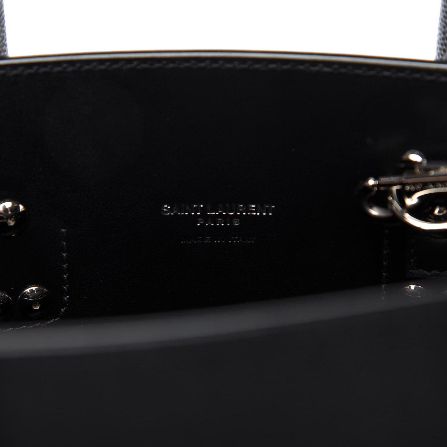 Grained Calfskin Baby Sac De Jour Black