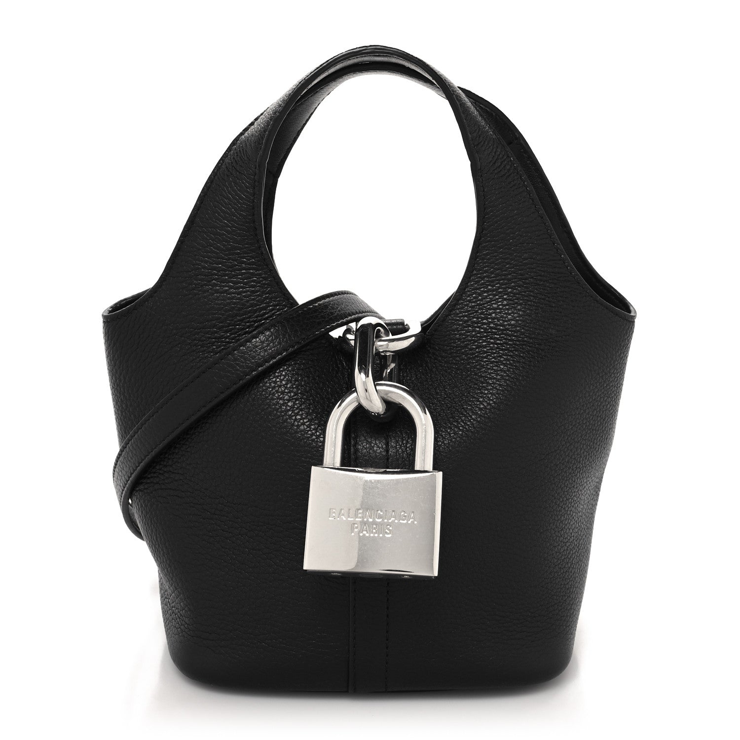 Balenciaga Grained Calfskin Small Locker Hobo Black 1 of 9