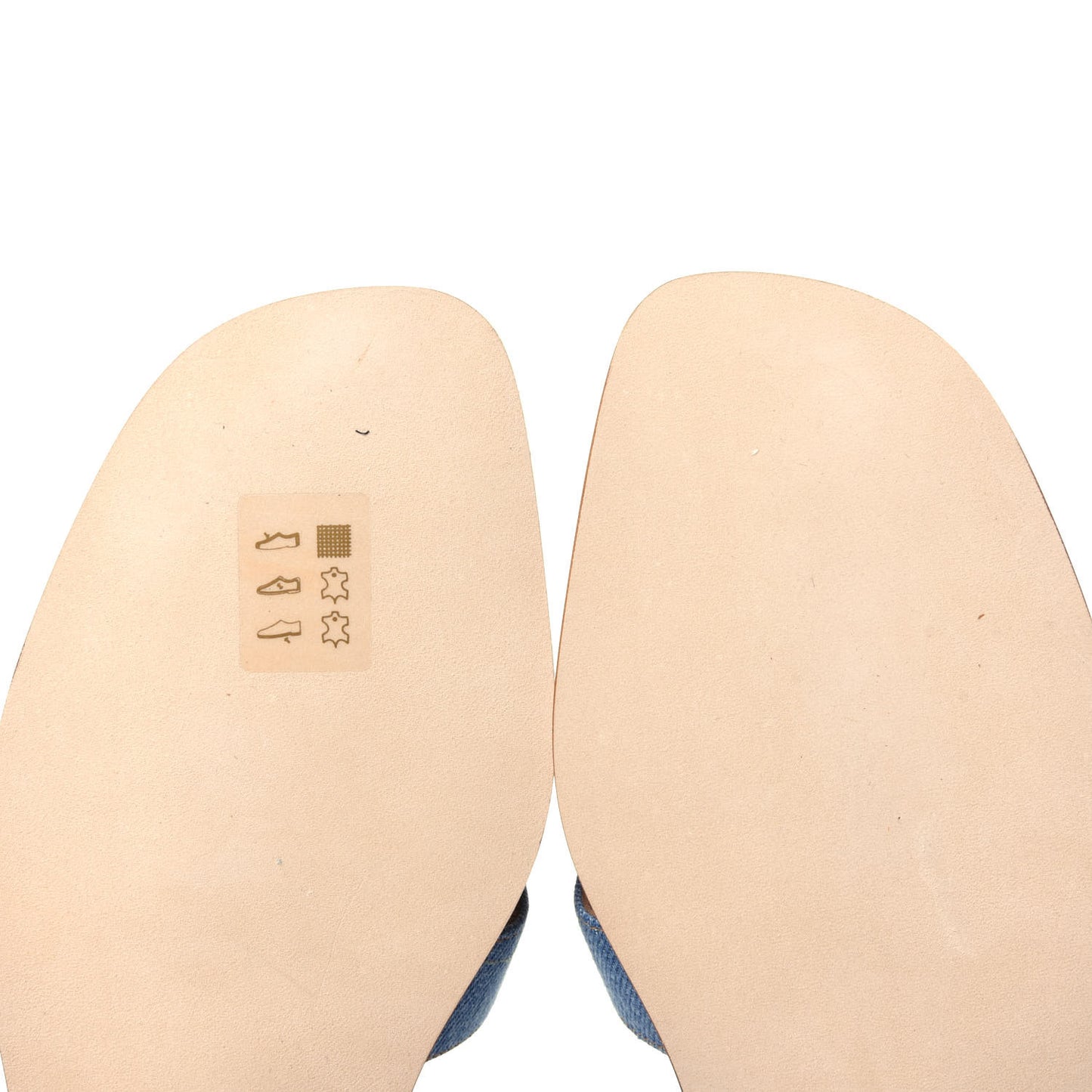 Denim Canvas Oran Sandals 41 Bleu Clair
